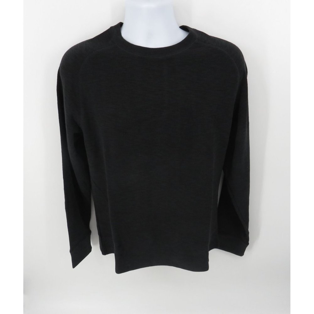 Eddie Bauer Men's Black Double Knit Crew Shirt Medium NWT